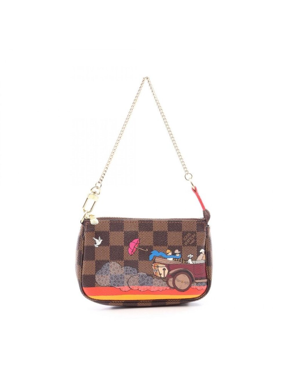 Louis Vuitton Handbag Mini Pochette Accessoires Damier Ebene Leather